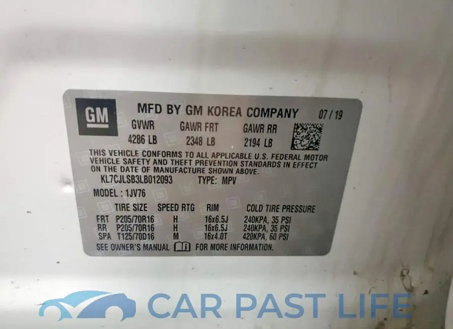 KL7CJLSB3LB012093# 13