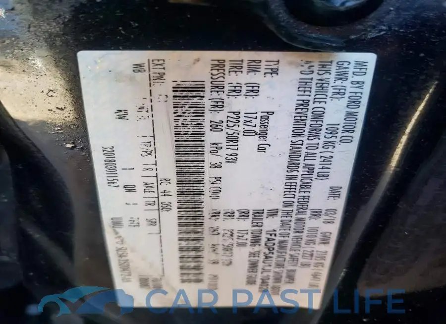 1FADP5AU1JL104028# 13