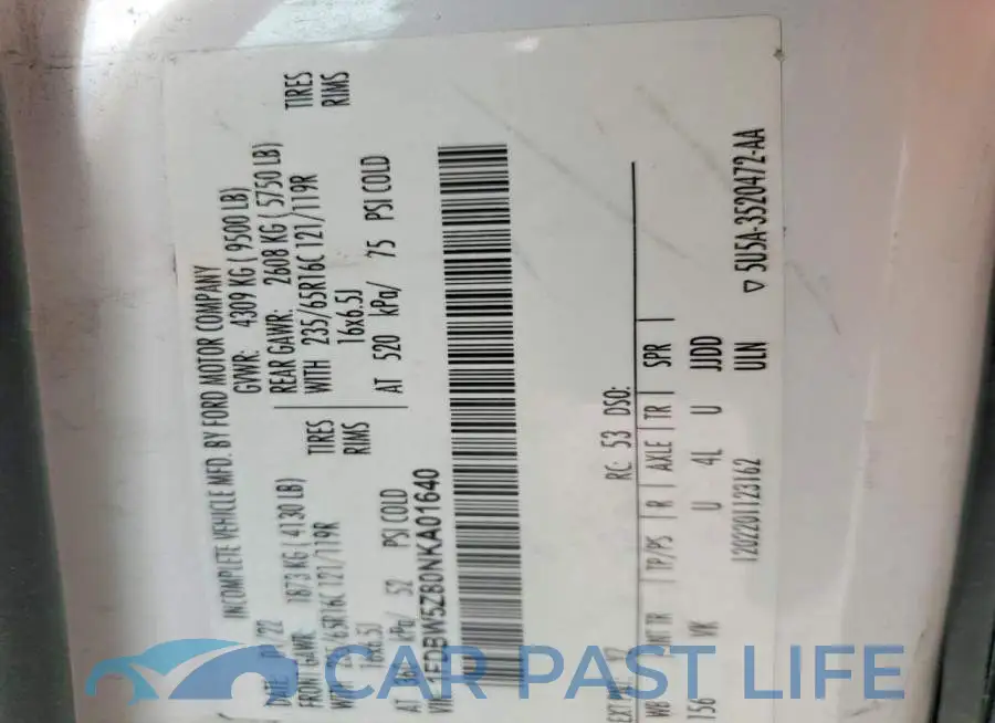 1FDBW5Z80NKA01640# 12