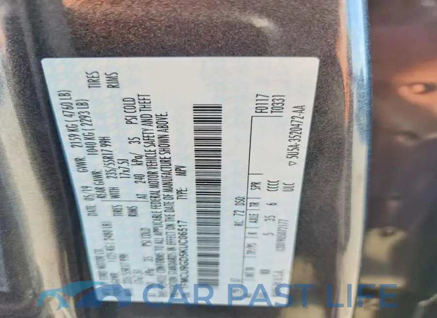 1FMCU9GD5KUC06517# 13