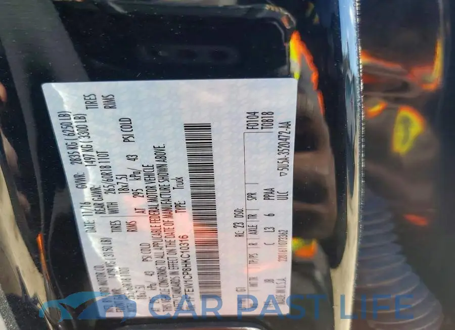 1FTEW1CP8HKC10316# 12
