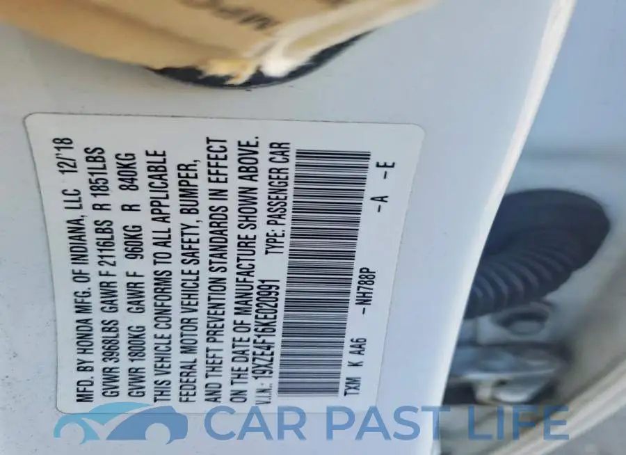 19XZE4F16KE020991# 12