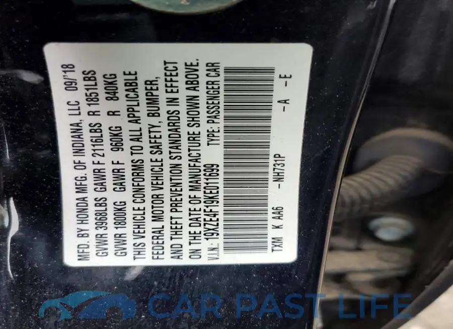 19XZE4F19KE011699# 13