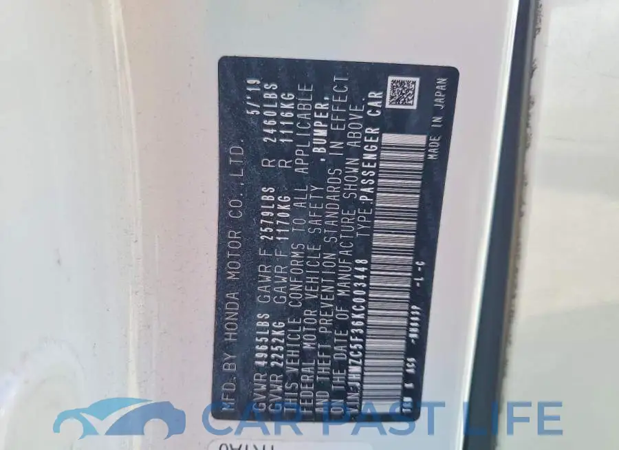 JHMZC5F36KC003448# 13