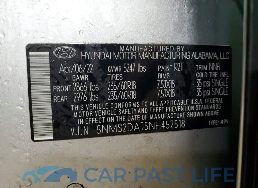 5NMS2DAJ5NH452518# 12
