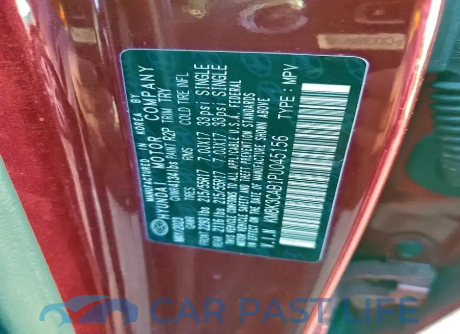KM8K3CAB1PU045156# 13