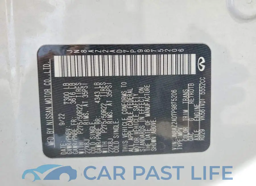 JN8AZ2AD7P9875206# 13