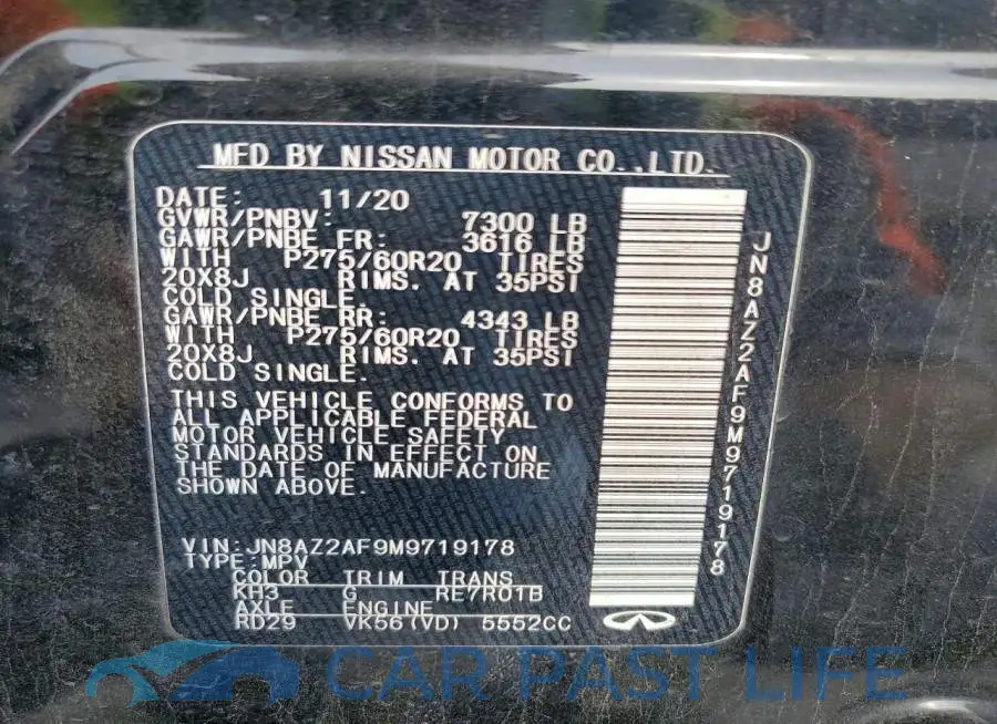 JN8AZ2AF9M9719178# 14