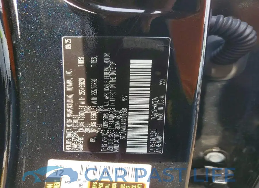 5TDAAAB54TS104668# 13