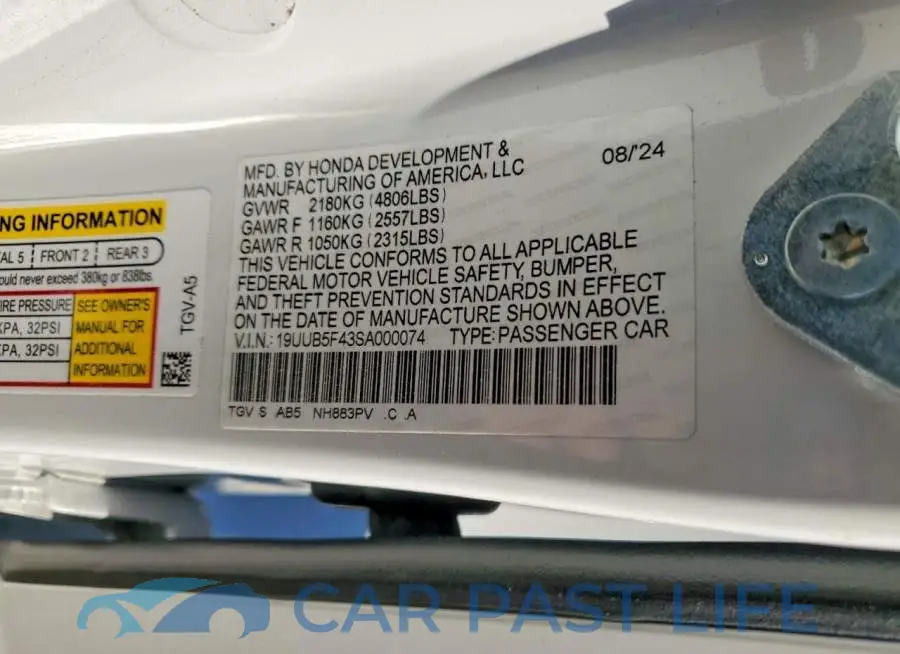 19UUB5F43SA000074# 12