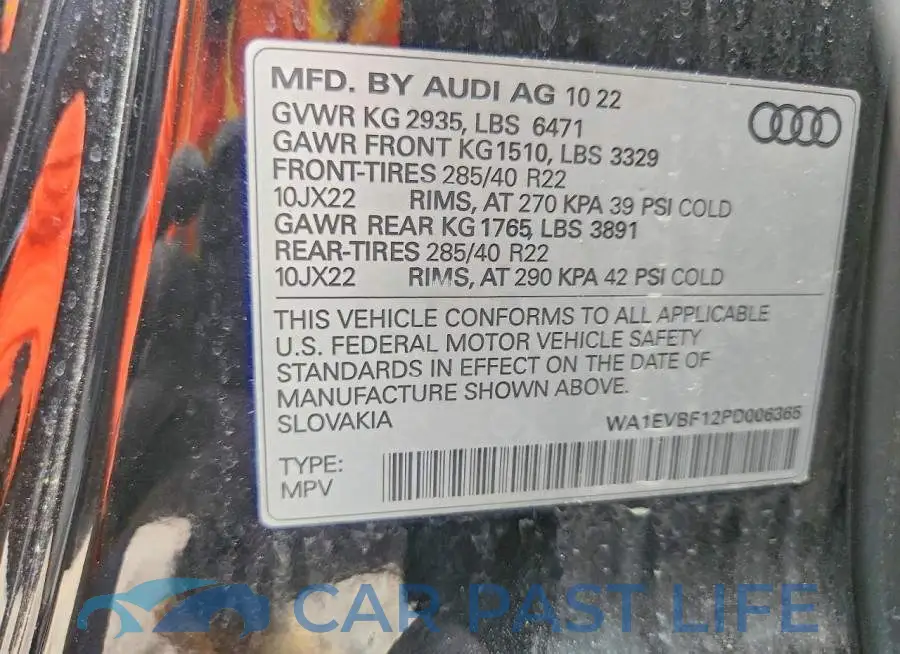 WA1EVBF12PD006365# 14
