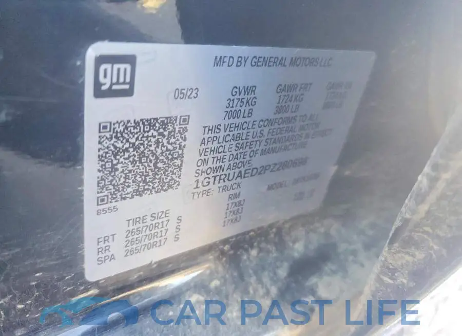 1GTRUAED2PZ280698# 12