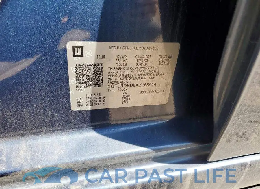1GTU9DED6KZ168914# 12