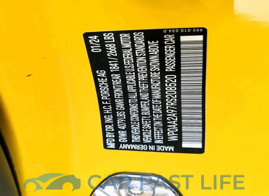 WP0AA2A97RS208520# 12
