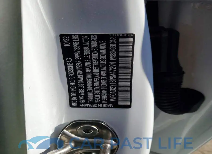 WP0AD2Y18PSA47294# 12
