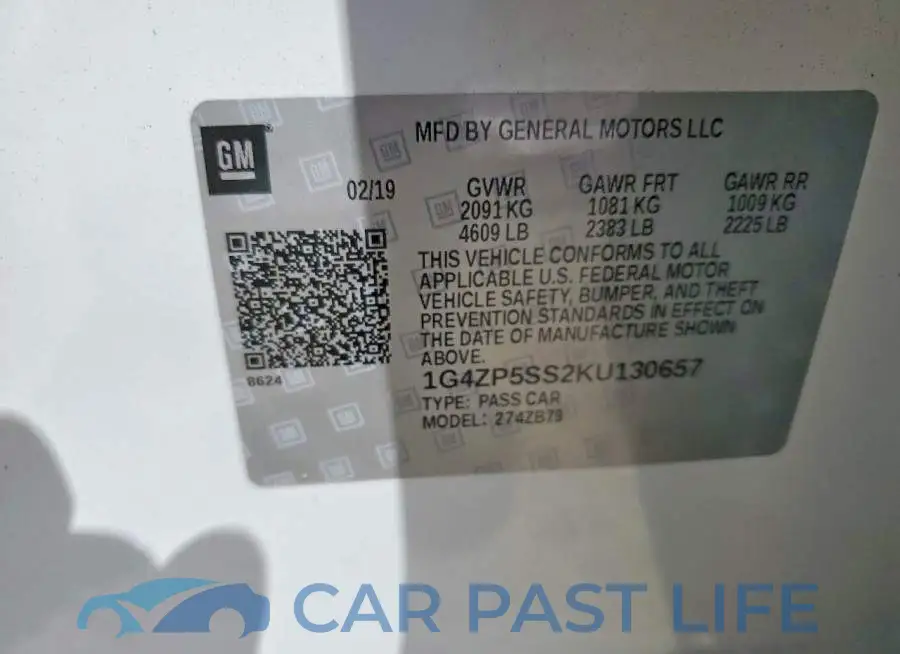 1G4ZP5SS2KU130657# 12
