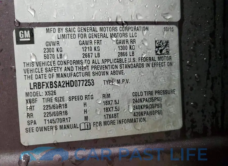 LRBFXBSA2HD077253# 13