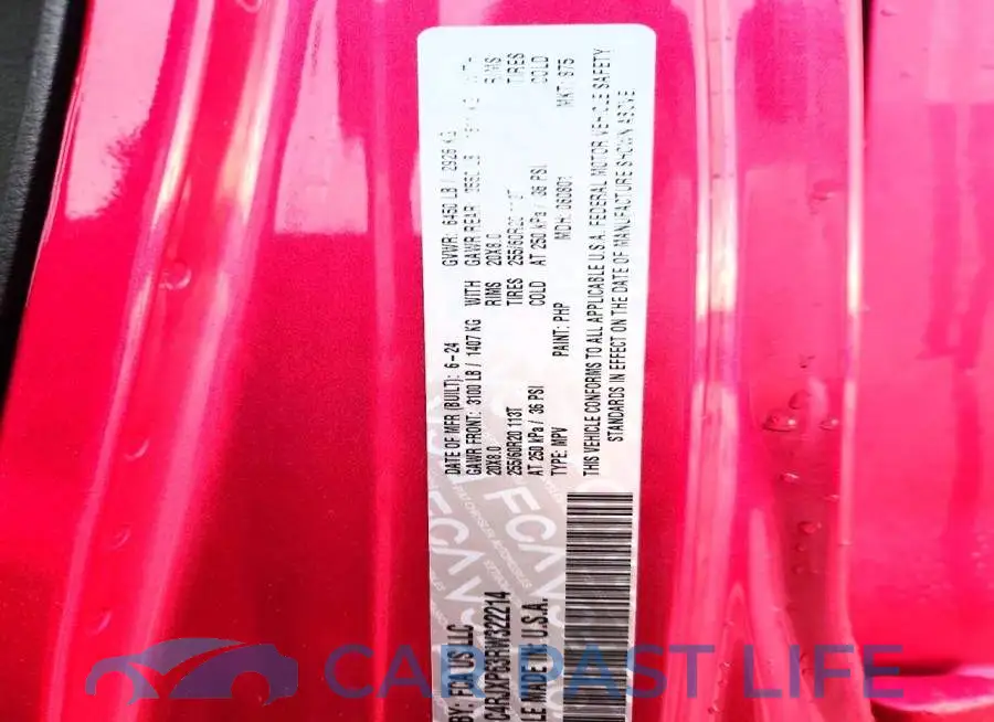 1C4RJXP63RW322214# 12