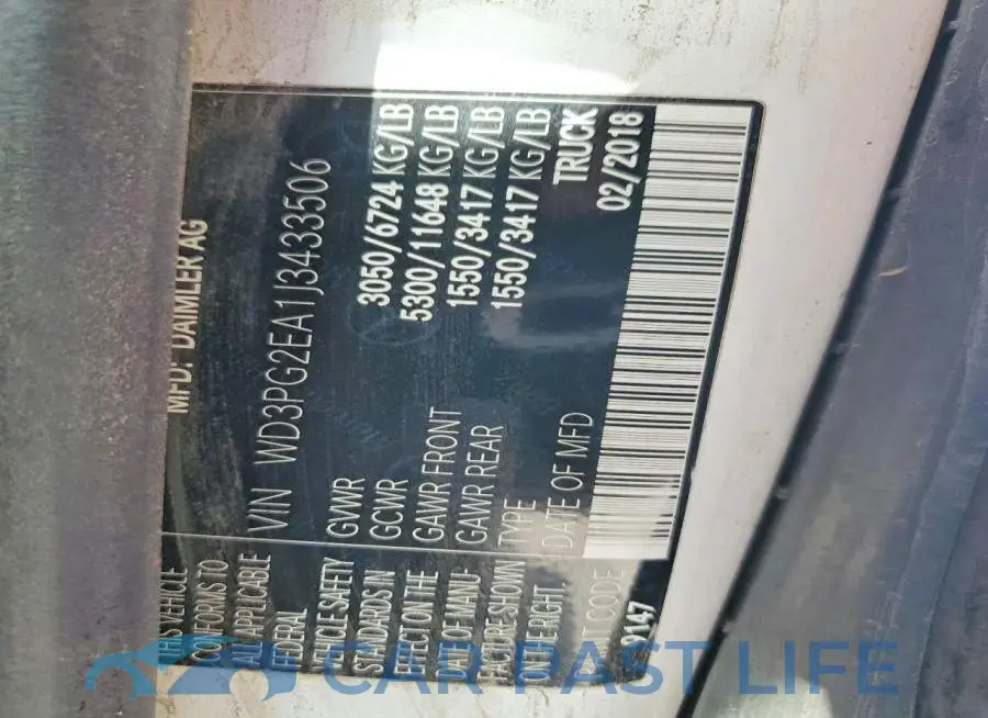 WD3PG2EA1J3433506# 12