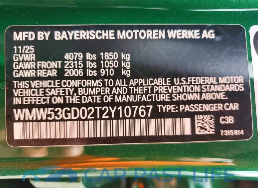 WMW53GD02T2Y10767# 13