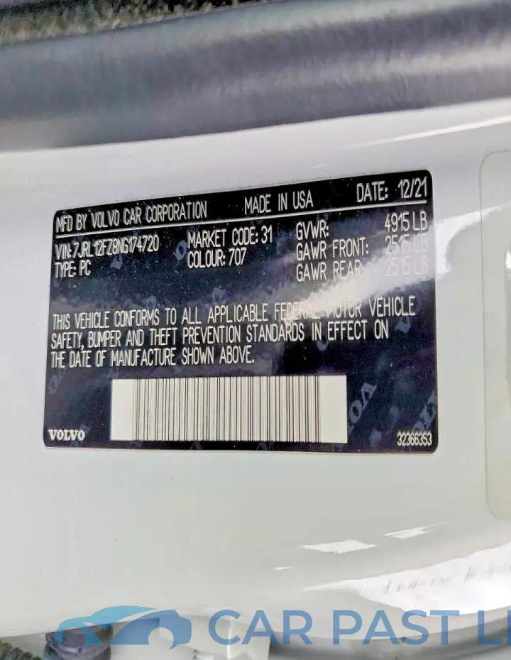 7JRL12FZ8NG174720# 12