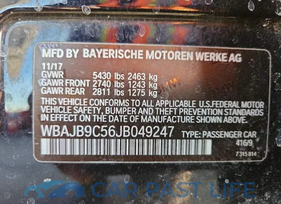 WBAJB9C56JB049247# 13