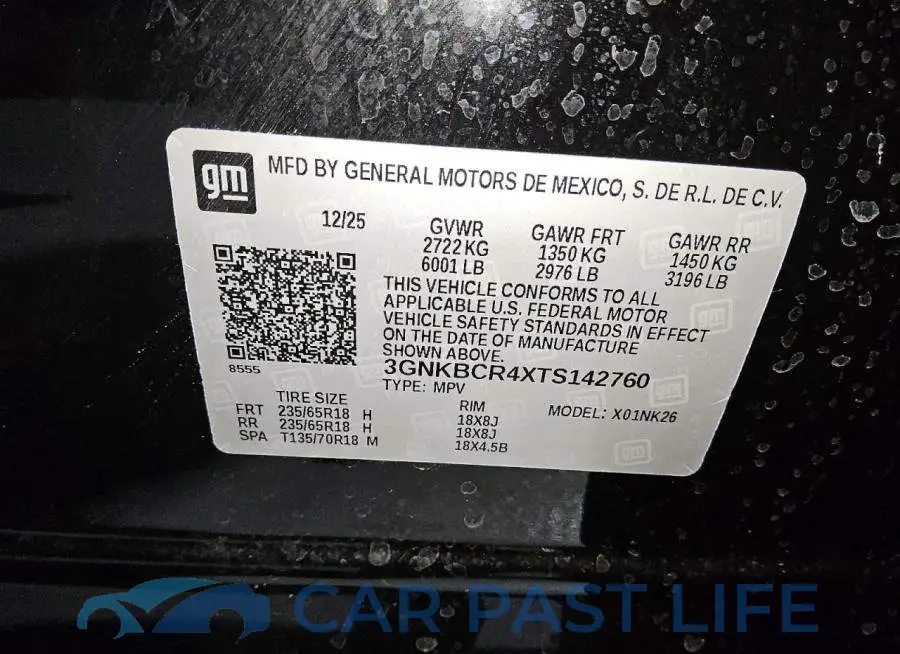 3GNKBCR4XTS142760# 13