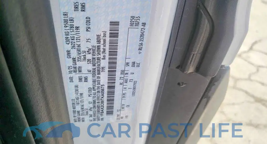 1FBAX2C89TKA05675# 10
