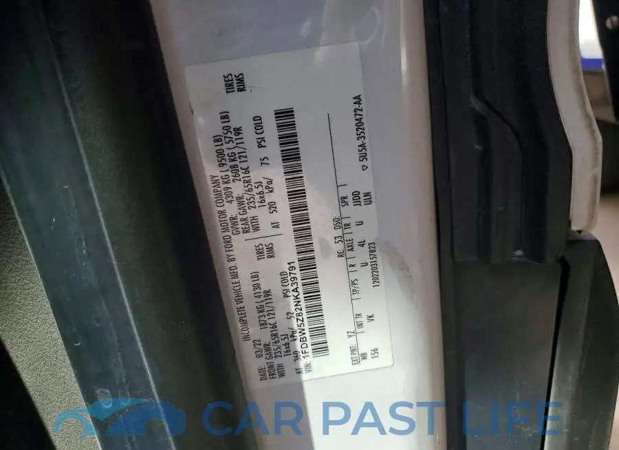 1FDBW5Z82NKA39791# 12