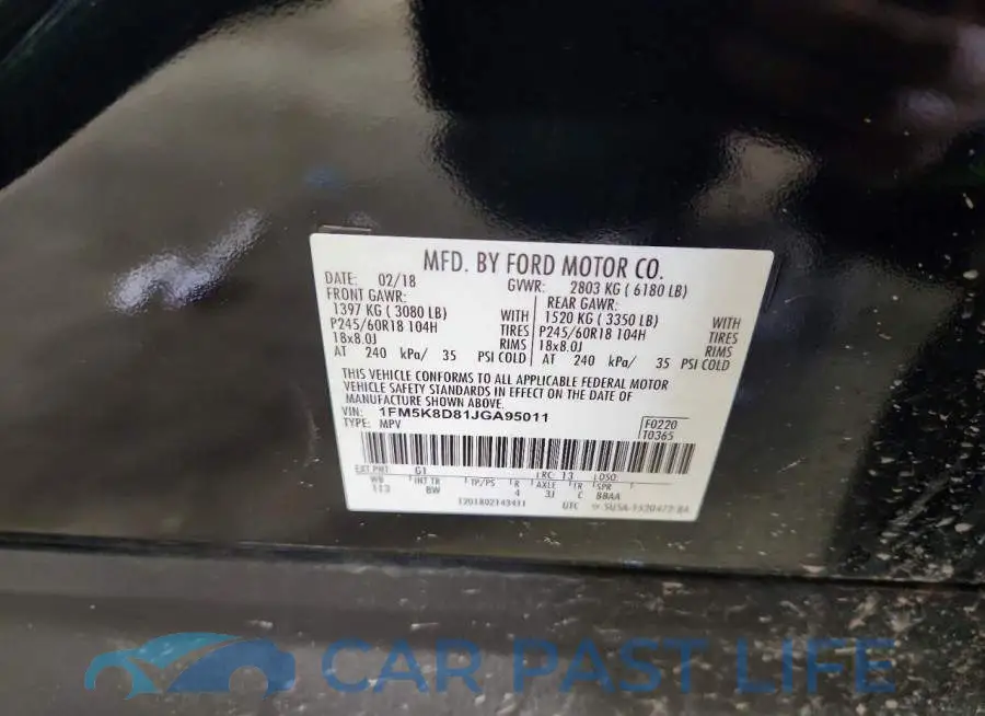 1FM5K8D81JGA95011# 13