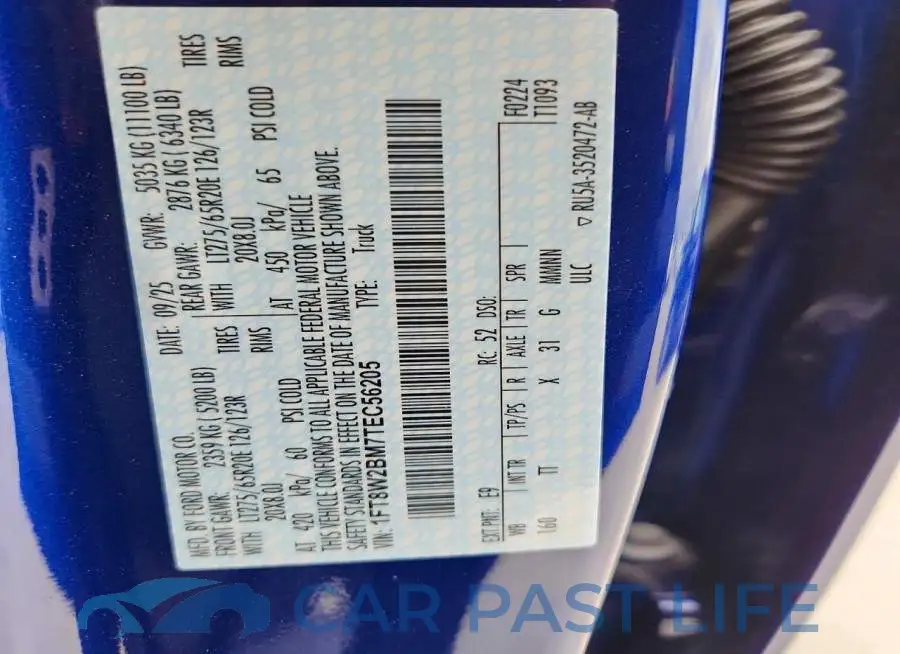 1FT8W2BM7TEC56205# 13