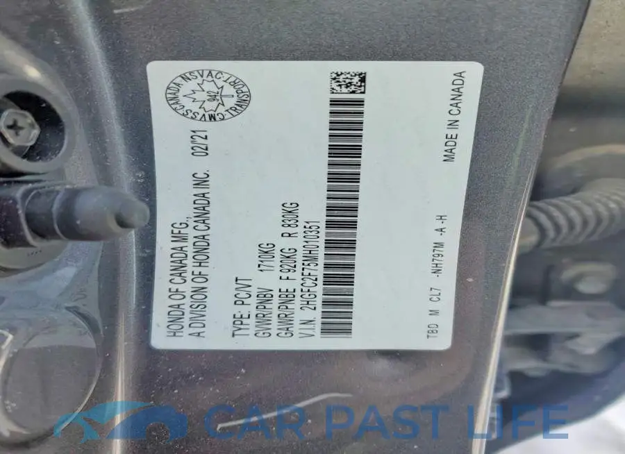 2HGFC2F75MH010351# 12