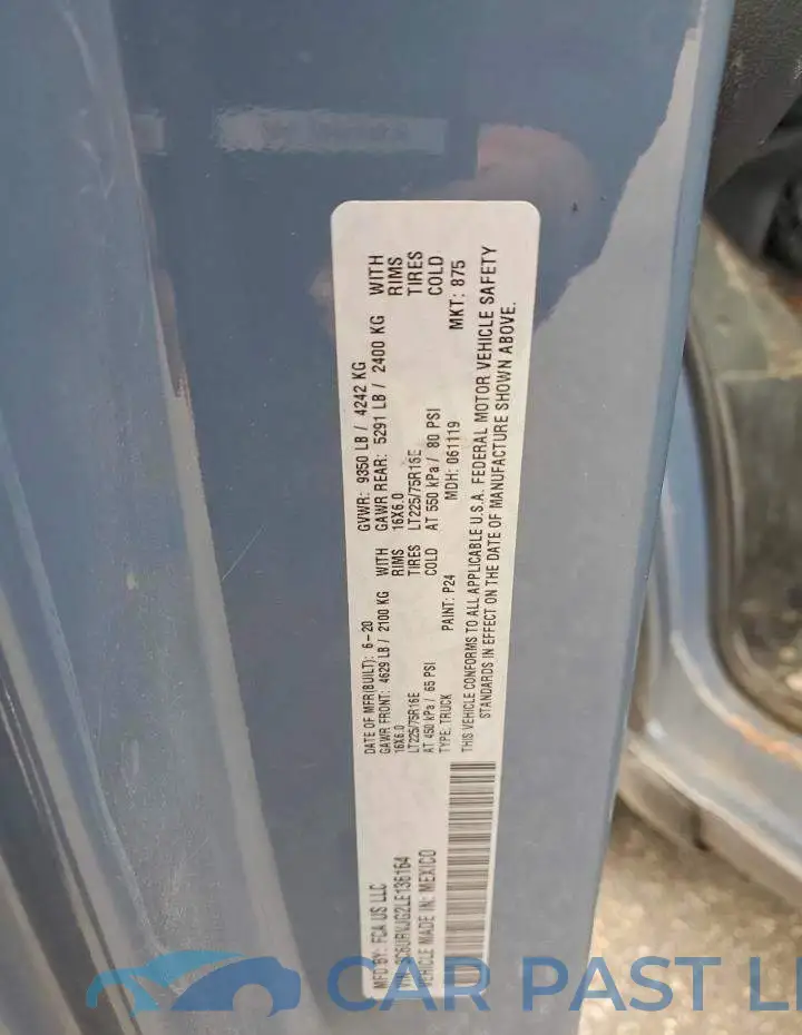 3C6URVJG2LE136164# 13
