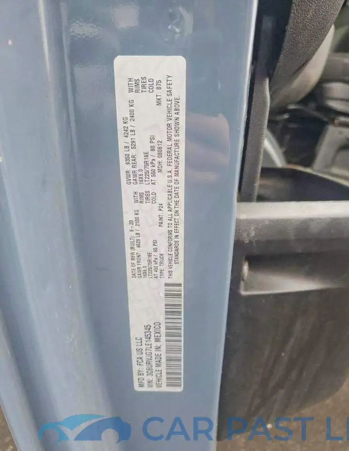 3C6URVJG7LE145345# 13