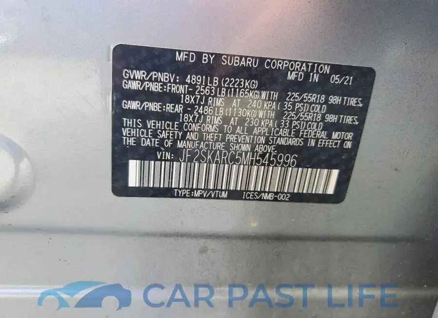 JF2SKARC5MH545996# 13