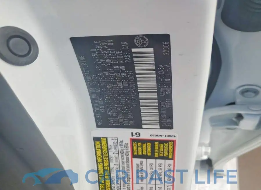 4T1DAACK5SU170797# 12