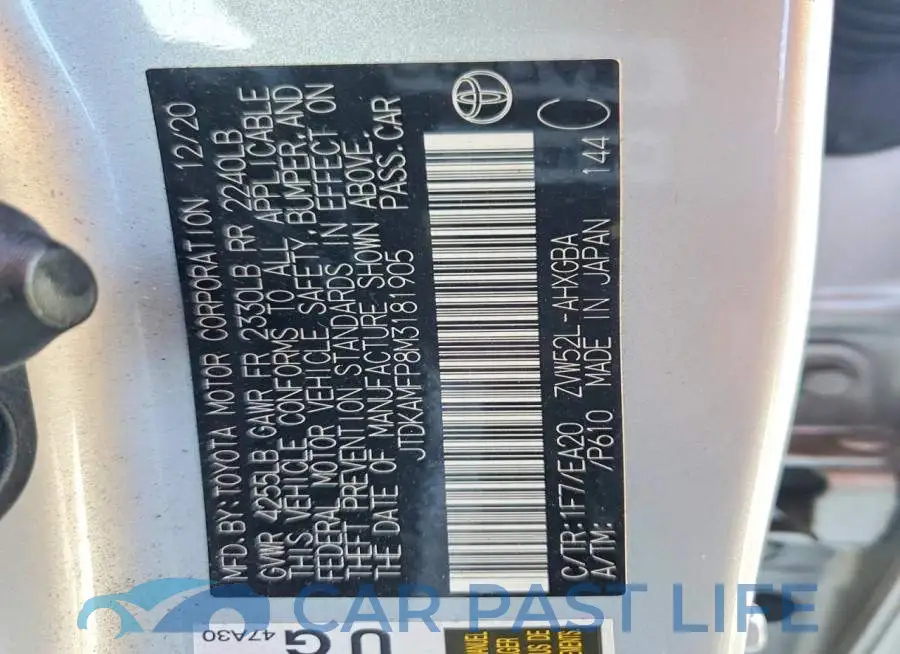 JTDKAMFP8M3181905# 12