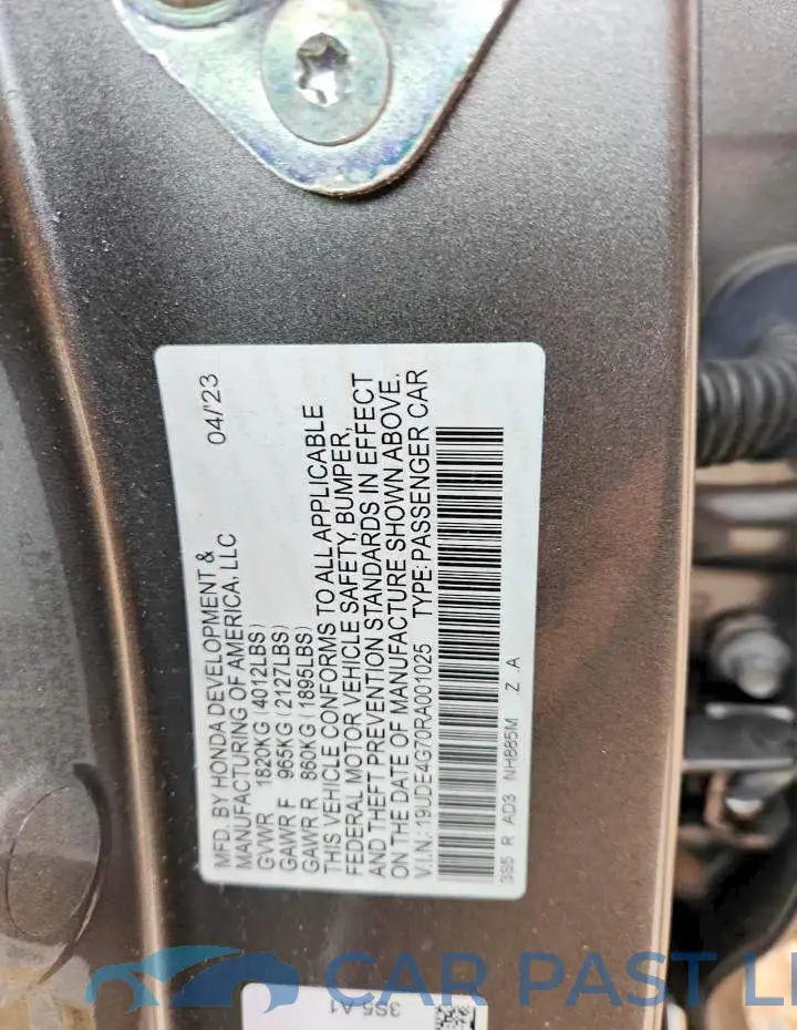 19UDE4G70RA001025# 12