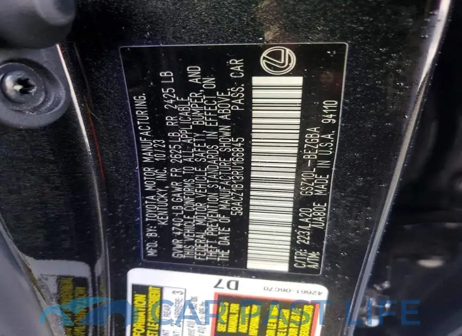 58ACZ1B13RU166845# 12