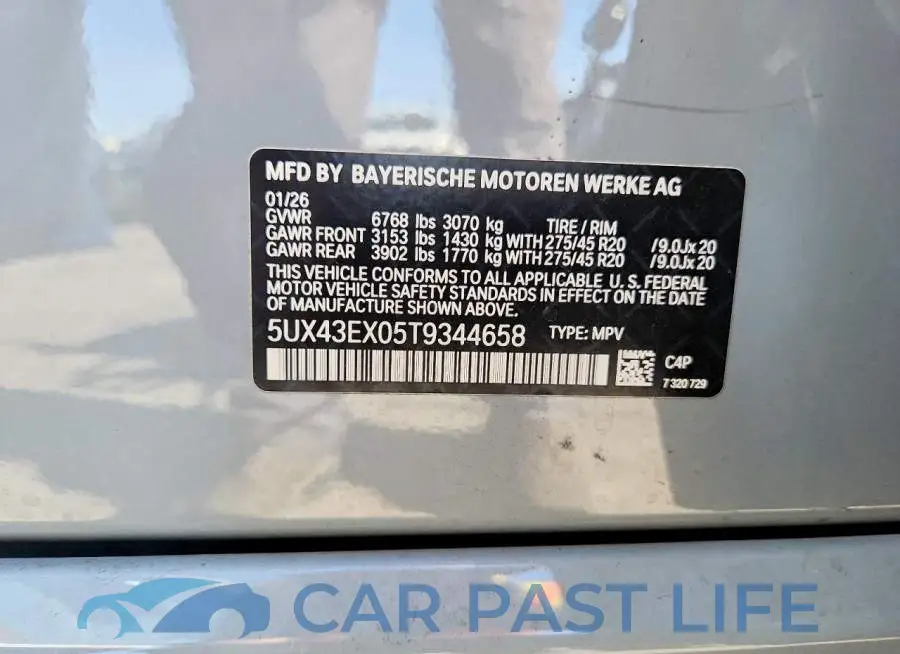 5UX43EX05T9344658# 13