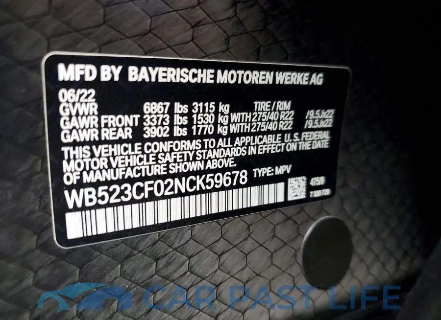 WB523CF02NCK59678# 13