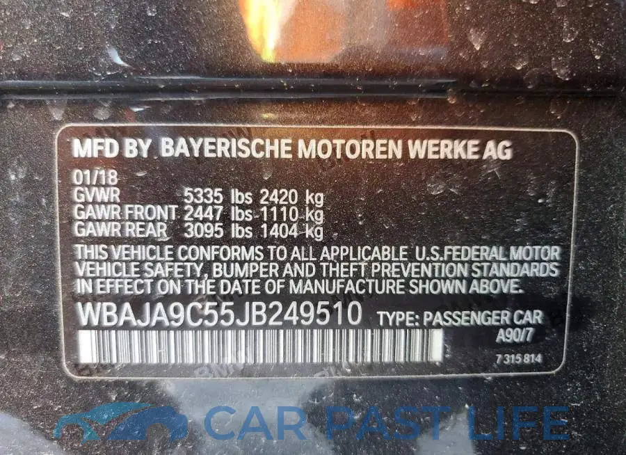 WBAJA9C55JB249510# 13