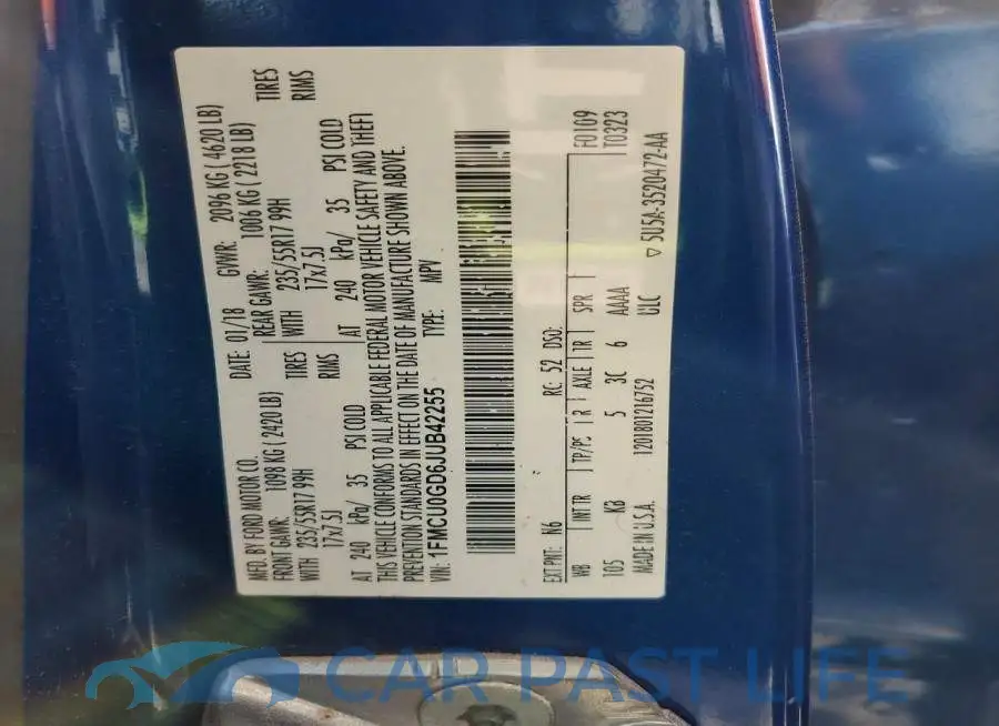 1FMCU0GD6JUB42255# 13