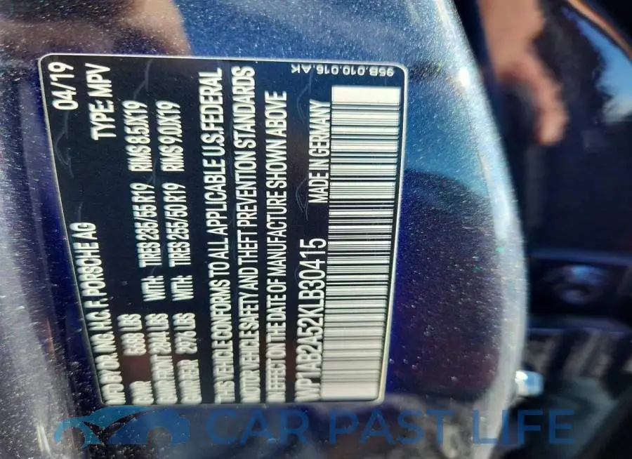 WP1AB2A52KLB30415# 13