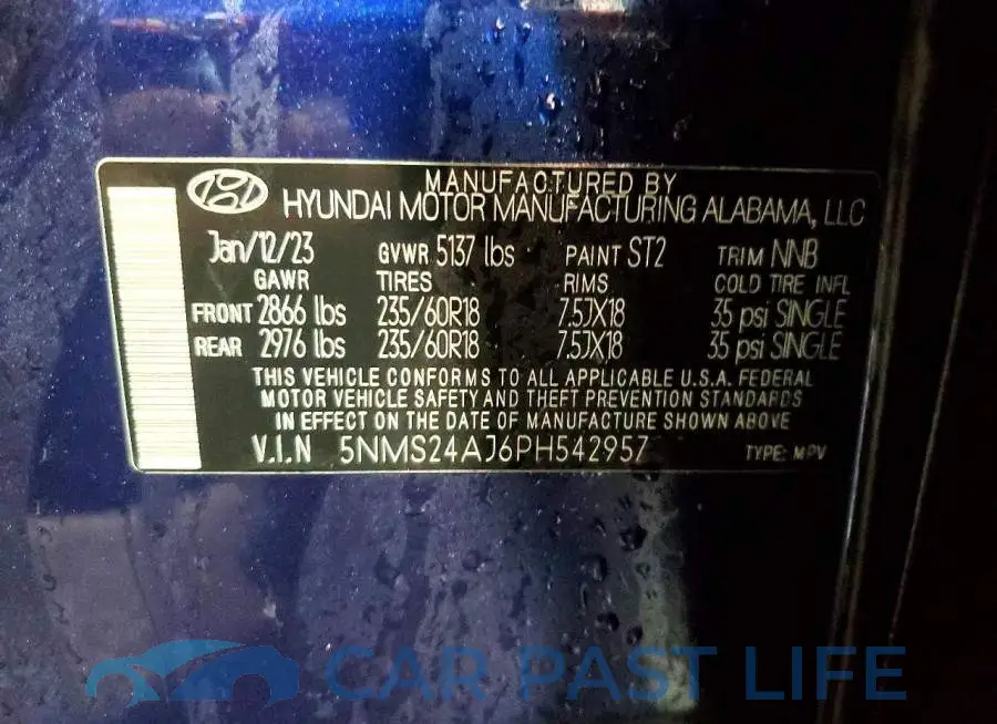 5NMS24AJ6PH542957# 13