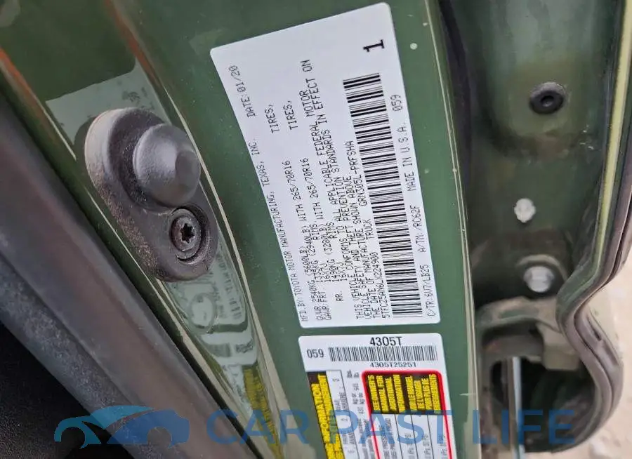5TFCZ5AN6LX224900# 13