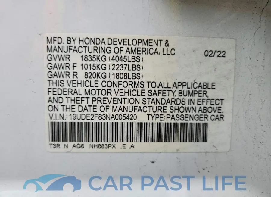 19UDE2F83NA005420# 13