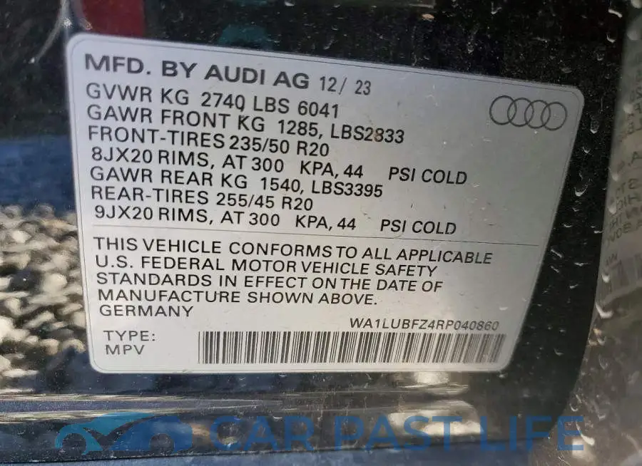 WA1LUBFZ4RP040860# 14