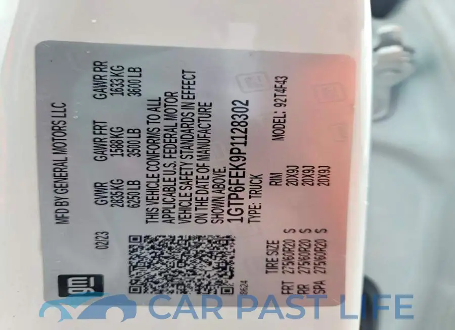 1GTP6FEK9P1128302# 12