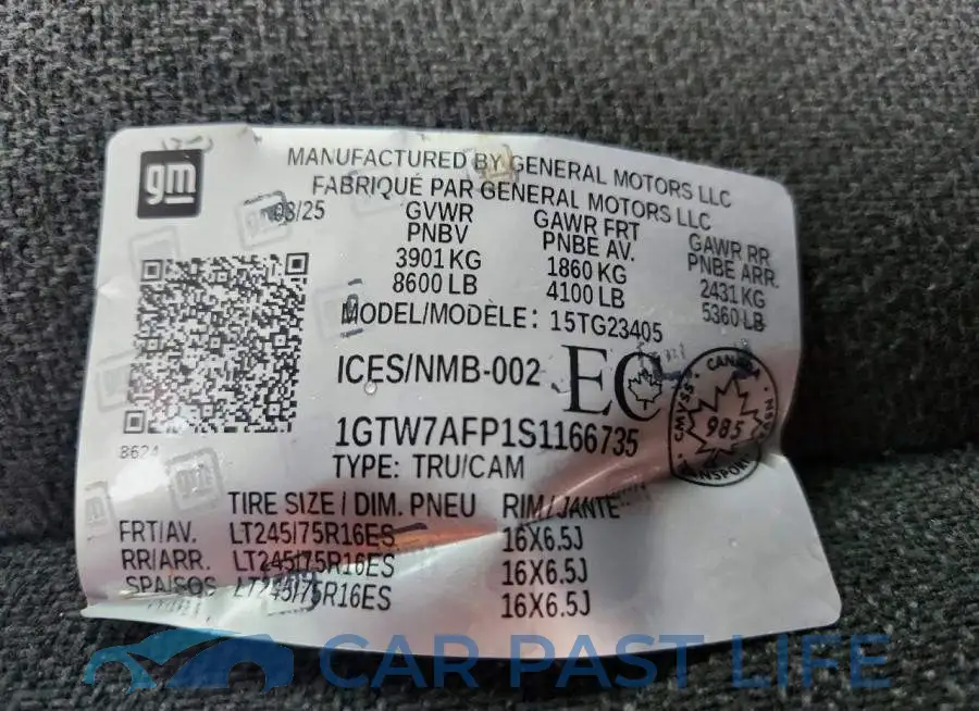 1GTW7AFP1S1166735# 12